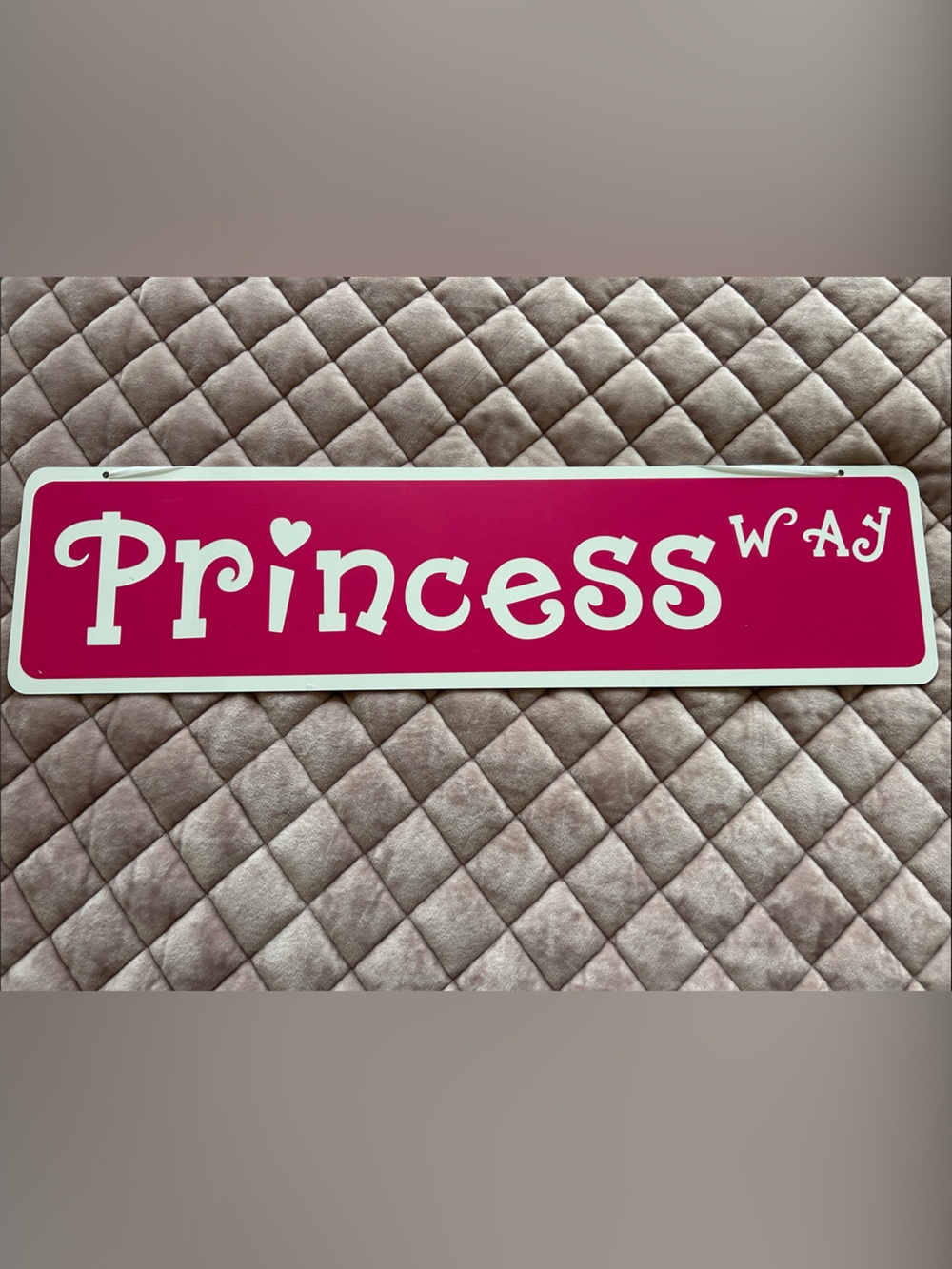 Prince Pink "Princess" Wall Sign
